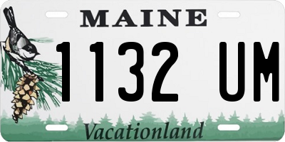 ME license plate 1132UM
