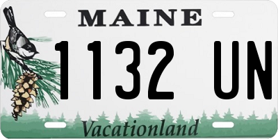 ME license plate 1132UN