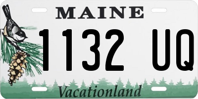 ME license plate 1132UQ
