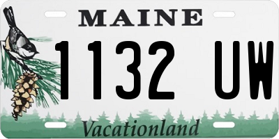 ME license plate 1132UW