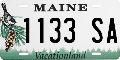 ME license plate 1133SA