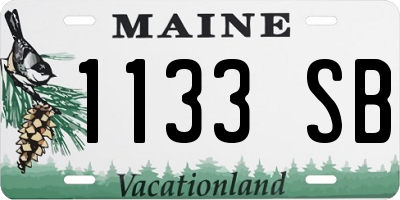 ME license plate 1133SB