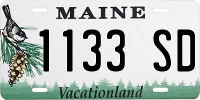 ME license plate 1133SD