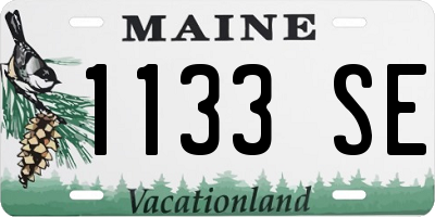 ME license plate 1133SE