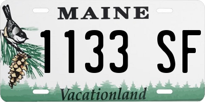 ME license plate 1133SF