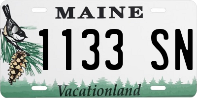 ME license plate 1133SN