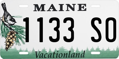 ME license plate 1133SO