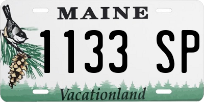 ME license plate 1133SP
