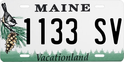 ME license plate 1133SV