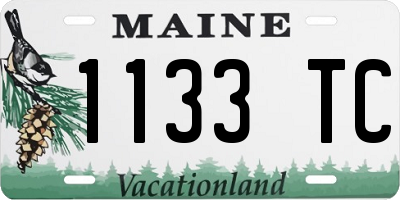 ME license plate 1133TC