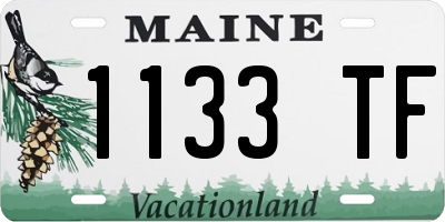 ME license plate 1133TF