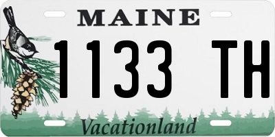 ME license plate 1133TH