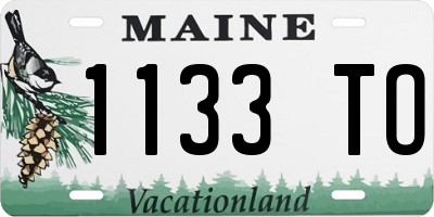 ME license plate 1133TO