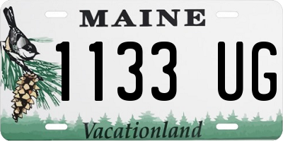 ME license plate 1133UG