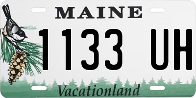 ME license plate 1133UH