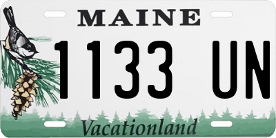 ME license plate 1133UN