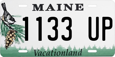 ME license plate 1133UP