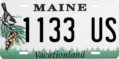 ME license plate 1133US