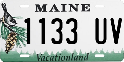 ME license plate 1133UV