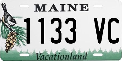 ME license plate 1133VC