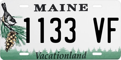 ME license plate 1133VF