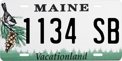 ME license plate 1134SB