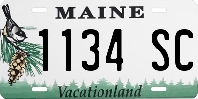 ME license plate 1134SC