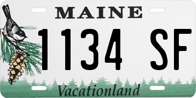 ME license plate 1134SF