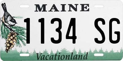 ME license plate 1134SG