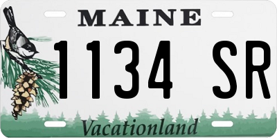 ME license plate 1134SR
