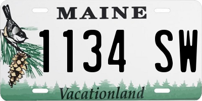 ME license plate 1134SW