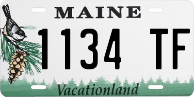 ME license plate 1134TF