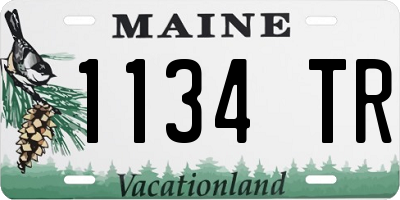 ME license plate 1134TR