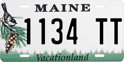 ME license plate 1134TT