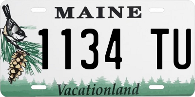 ME license plate 1134TU