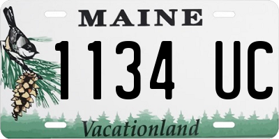 ME license plate 1134UC