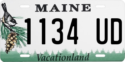 ME license plate 1134UD