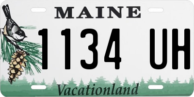 ME license plate 1134UH