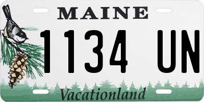 ME license plate 1134UN