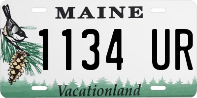 ME license plate 1134UR