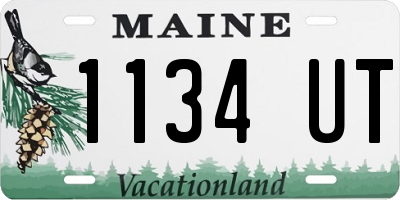 ME license plate 1134UT