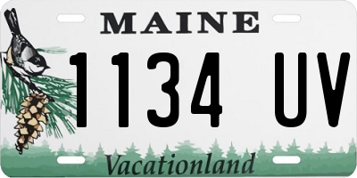 ME license plate 1134UV