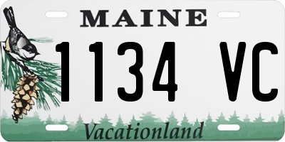ME license plate 1134VC