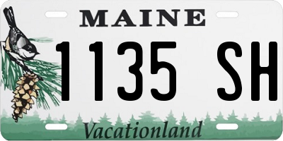 ME license plate 1135SH