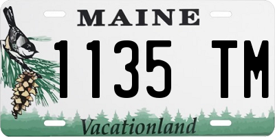 ME license plate 1135TM