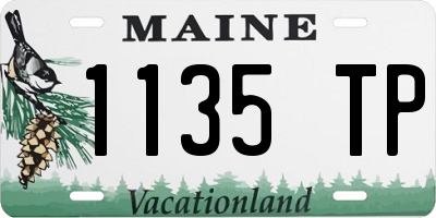 ME license plate 1135TP