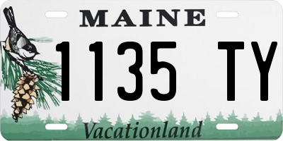 ME license plate 1135TY