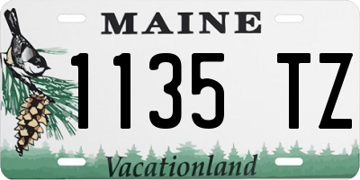 ME license plate 1135TZ
