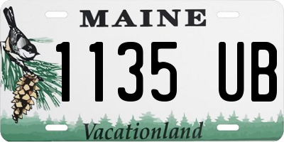 ME license plate 1135UB