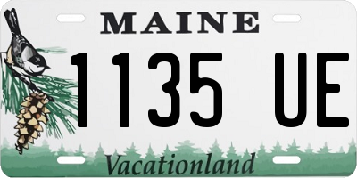 ME license plate 1135UE
